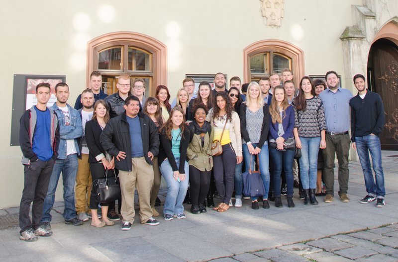 Am Freitagmorgen wurde die internationale Studierendengruppe offiziell im Alten Landshuter Rathaus begrüßt