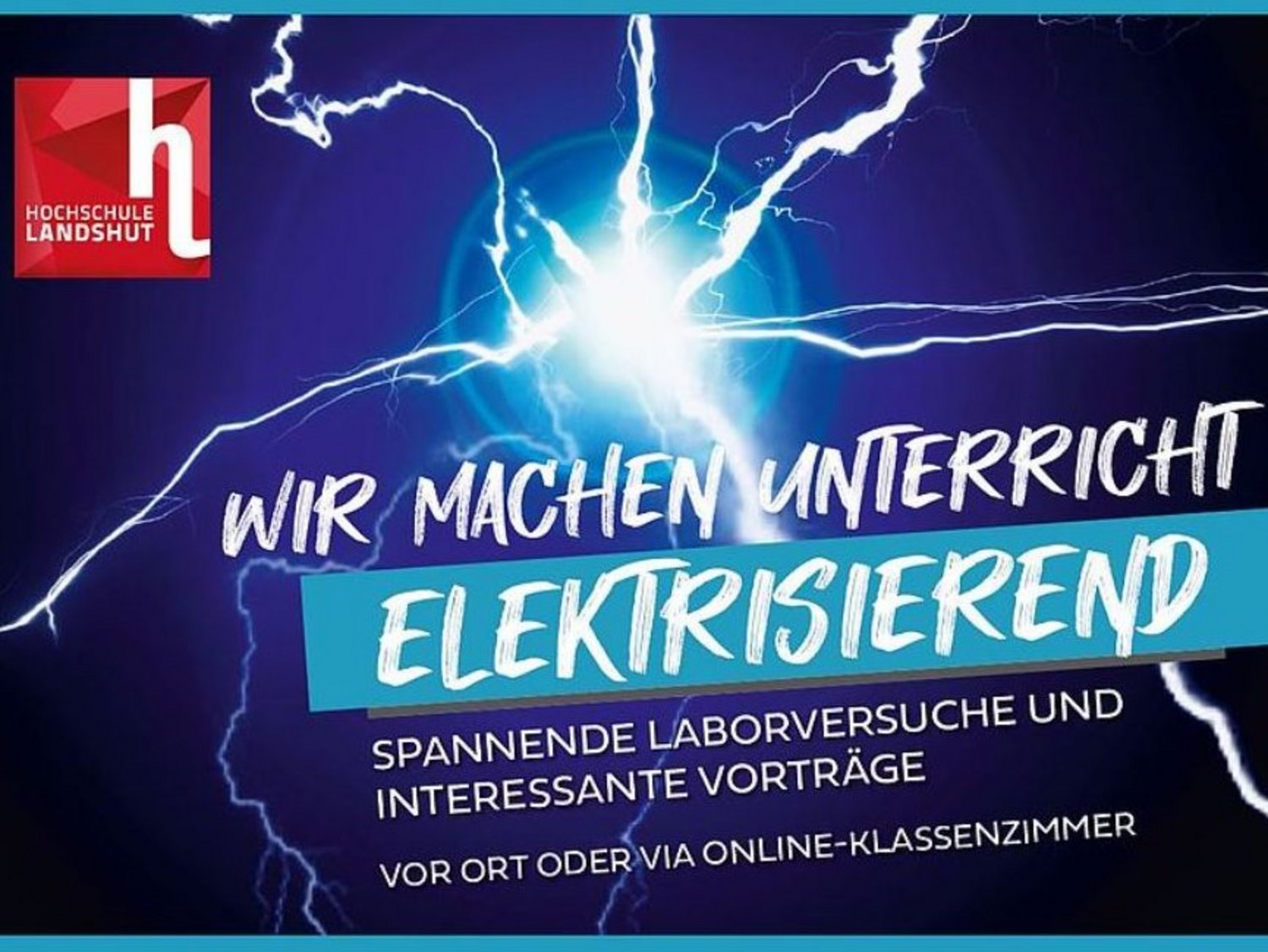 Flyer zum Schulangebot der Fakultät Elektrotechnik und Wirtschaftsingenieurwesen "Wir machen Unterricht elektrifizierend".