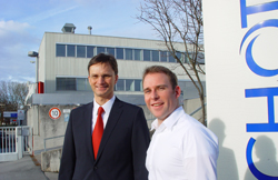 Dominik Heinemann, Dipl.-Ing. (FH), trifft Prof. Dr. rer. pol. Markus Schmitt