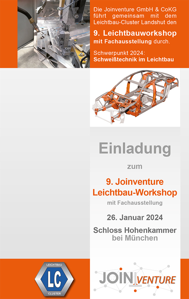 Titel Flyer 9. joinventure Leichtbauworkshop
