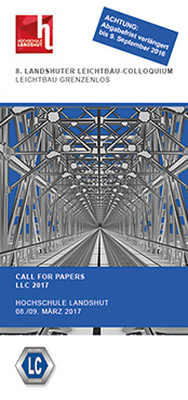 Flyer Call for Papers 8. Landshuter Leichtbau-Colloquium
