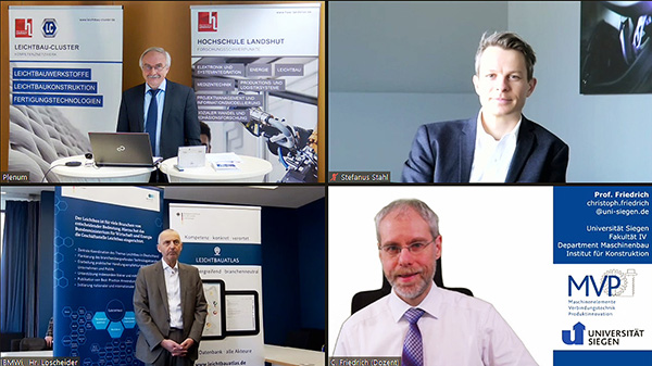 LLC-Initiator Prof. Dr Otto Huber mit den Hauptreferenten