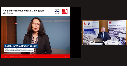 Staatssekretärin Elisabeth Winkelmeier-Becker (BMWi) in ihrem digitalen Grußwort.