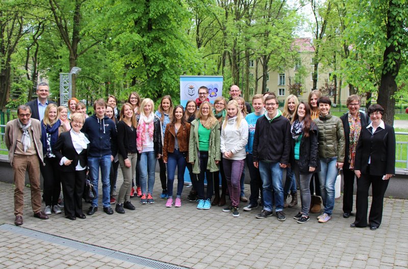 Studierendengruppe beim Besuch im Instytut Pracy Socjalnej (Institute of Social Work, Pedagogical University of Cracow)