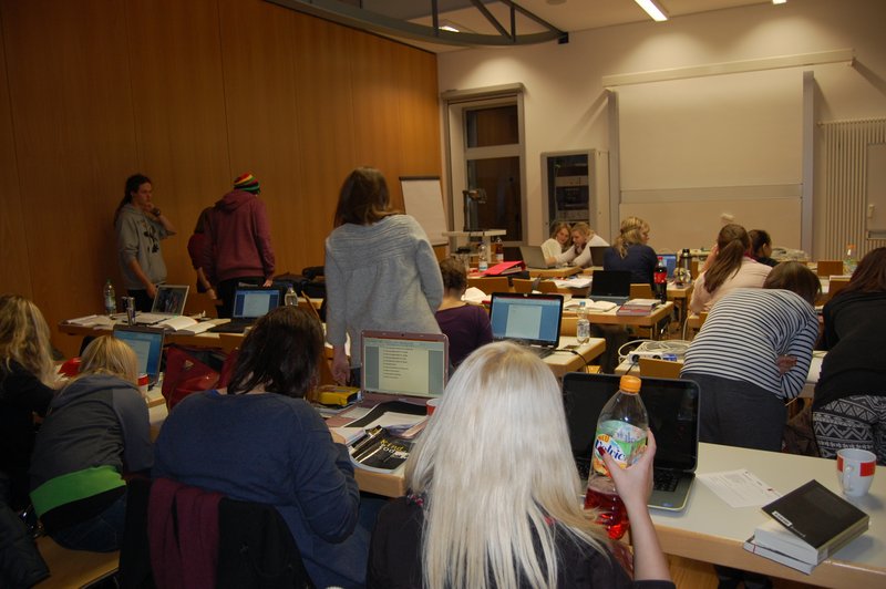 Circa 70 Studierende und 20 Helfer/innen veranstalteten eine "Lange Nacht der Hausarbeit"