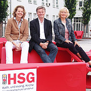 Das Team der Hochschulgemeinde mit (v.l.n.r.) Christiane von Hofacker, Dr. Alfons Hämmerl und Monika Brunsch.