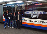 Das Team des Fachgebiets Nutzfahrzeugtechnik der Hochschule wurde vor Ort bestens unterstützt.