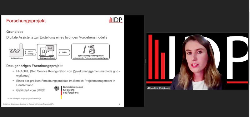 Forschungsergebnisse über Hybrides Projektmanagement präsentierte Martina Königbauer.