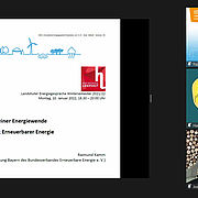 Referent Raimund Kamm (Sprecher LEE Bayern) mit Moderator Hans Stanglmair (Solarfreunde Moosburg) und dem Initiator der Landshuter Energiegespräche, Prof. Dr. Josef Hofmann (Hochschule Landshut). 