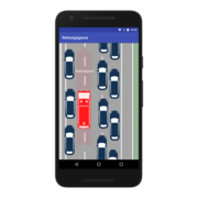 The app also reminds drivers how the emergency access corridor should be formed.