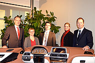 v.l.n.r.: Dr. Tobias Nickel (Dräxlmaier Group), Martina Ammer (Umwelttechnik-Cluster), Manfred Reiter (Profactor), Katharina Spanner (HAW Landshut), Prof. Dr. Carsten Röh (HAW Landshut)