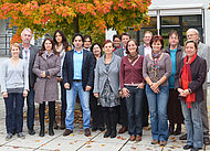 Die Teilnehmer des Workshops (v.l.n.r.): Anja Wiest (wissenschaftliche Mitarbeiterin), Prof. Dr. Hubert Beste (Projektleiter), Judith Körber (Master-Studentin), Stephanie Hofmeier (studentische Hilfskraft), Dimitrios Zagoudis (wissenschaftlicher Mitarbei
