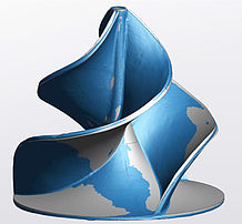 Simulation Schaufel für den hybriden 3D-Druck.