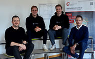 Foto des Startups SAMTIDA mit Michael Vogel und Markus Hofer vom Gründerzentrum der Hochschule Landshut