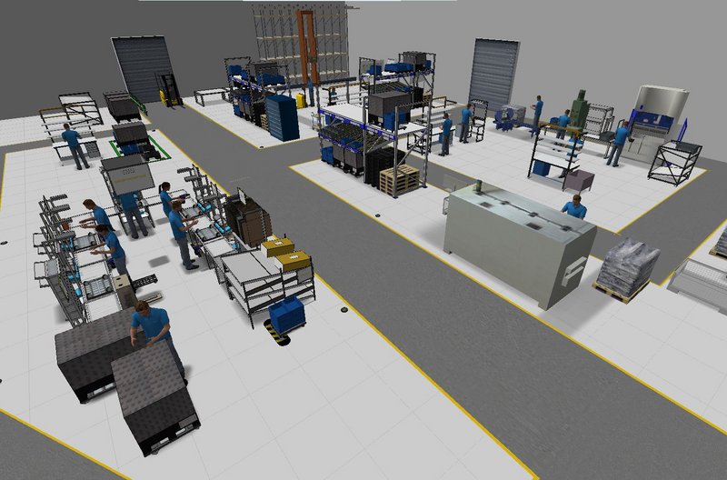 Das Herzstück: Die Musterfabrik mit 800 m² Lehr- und Forschungsfläche