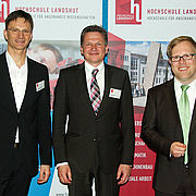 Der wissenschaftliche Leiter der Veranstaltungsreihe, Prof. Dr. Markus Schmitt, mit den Referenten Ralf Schwitzko und Prof. Dr. Holger Timinger.