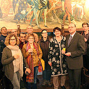 Die israelische Gruppe zu Gast beim Empfang im Rathausprunksaal mit Stadtrat Ludwig Zellner