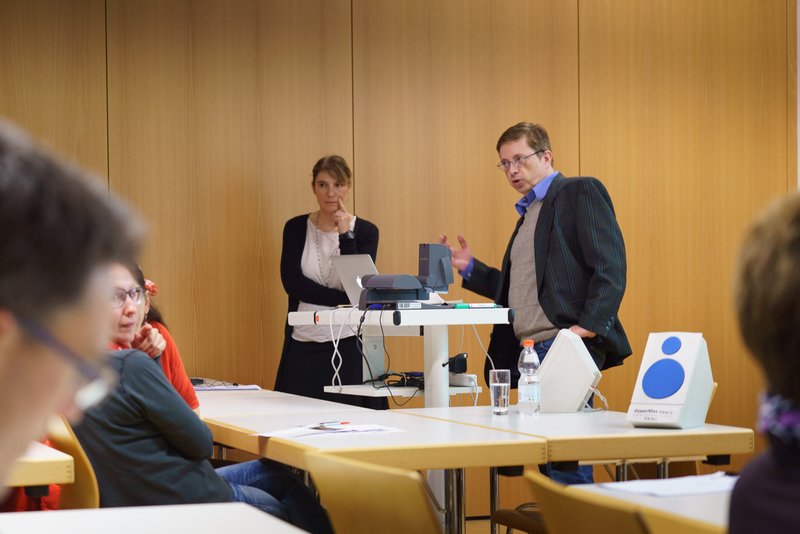 Juristin Prof. Dr. Bettina Kühbeck und Datenexperte Prof. Dr. Markus Mock (v. links) erklärten die gesetzlichen und echnischen Grundlagen von Big Data.