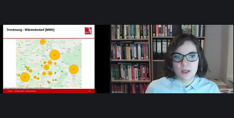 Julia Straub (Technologiezentrum Energie der Hochschule Landshut) stellte die Ergebnisse des Projektes green IKK vor.