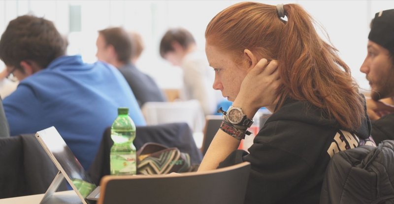 Using a tablet in lectures is now routine for students.