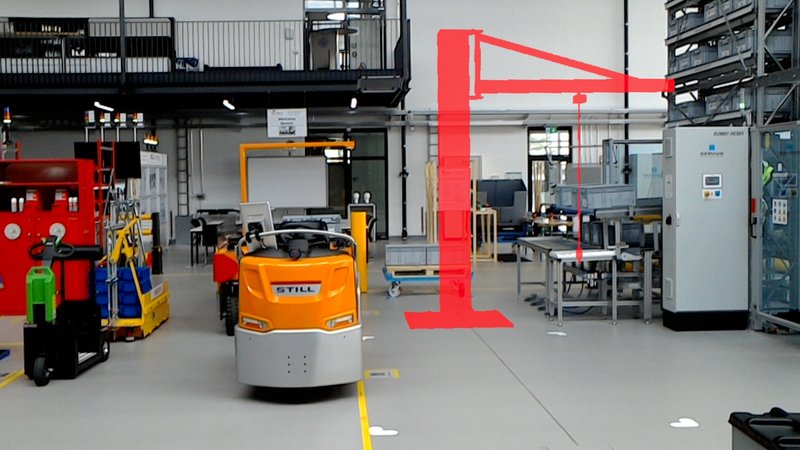 Mit erweiterter Realität lassen sich beispielsweise Änderungen in der Fabrikhalle simulieren.