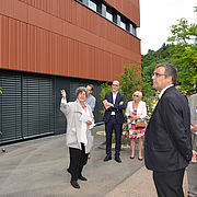 Following the ceremony, the architect, Ursula Schneider, guided visitors through and around the building.