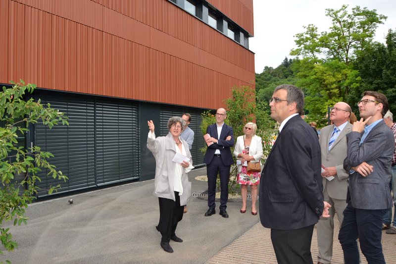 Following the ceremony, the architect, Ursula Schneider, guided visitors through and around the building.