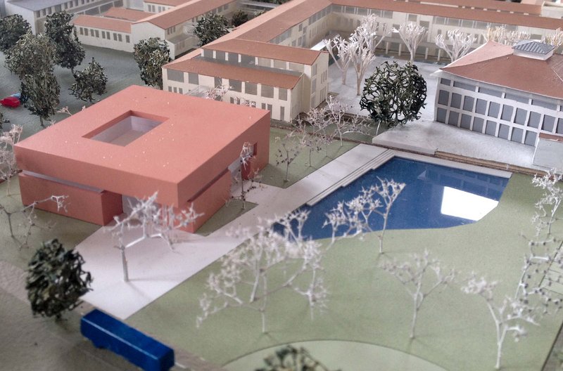 Das Modell des Siegerentwurfs (Foto: Staatliches Bauamt Landshut)