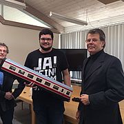v. l.: Prof. Dr. Babel, Leopold Jagmann und Prof. Dr. Arlt