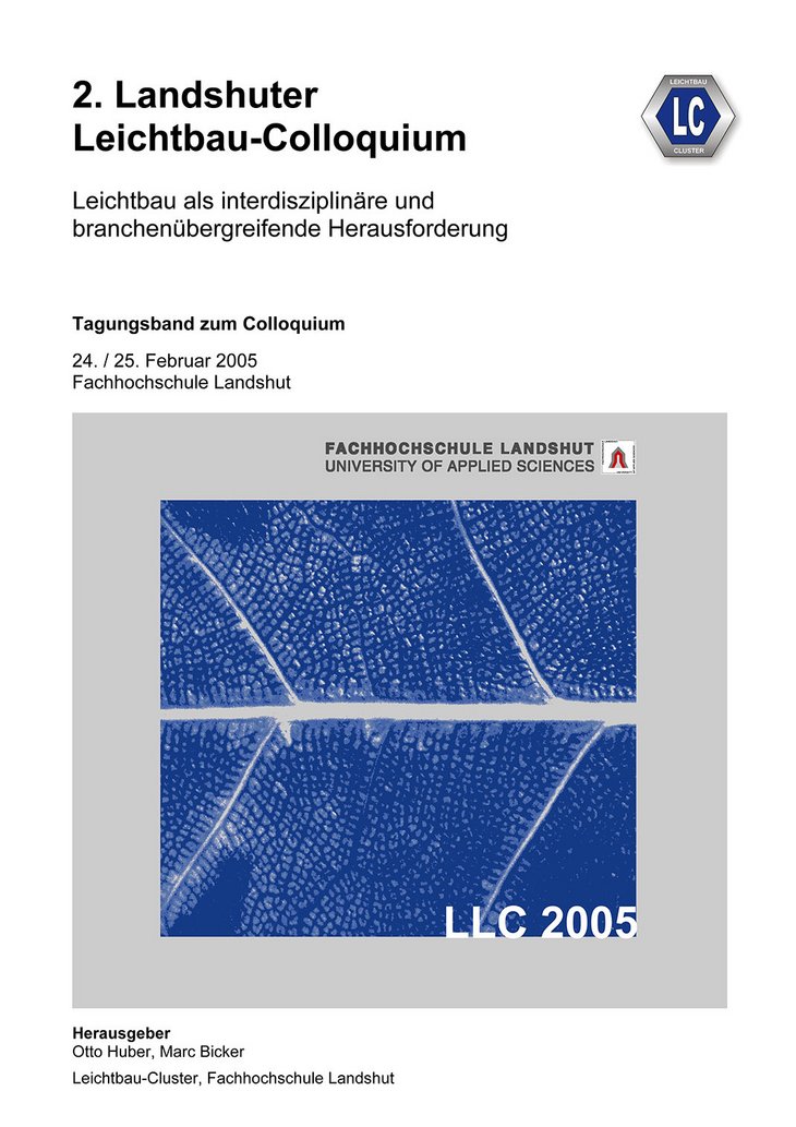 Cover Tagungsband 2. Landshuter Leichtbau-Colloquium