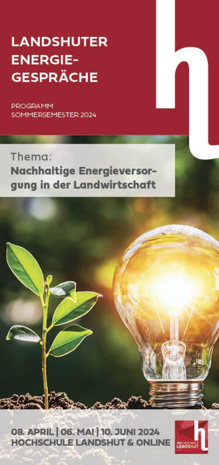 Landshter Energiegespräche SoSe 2024 Titel Flyer