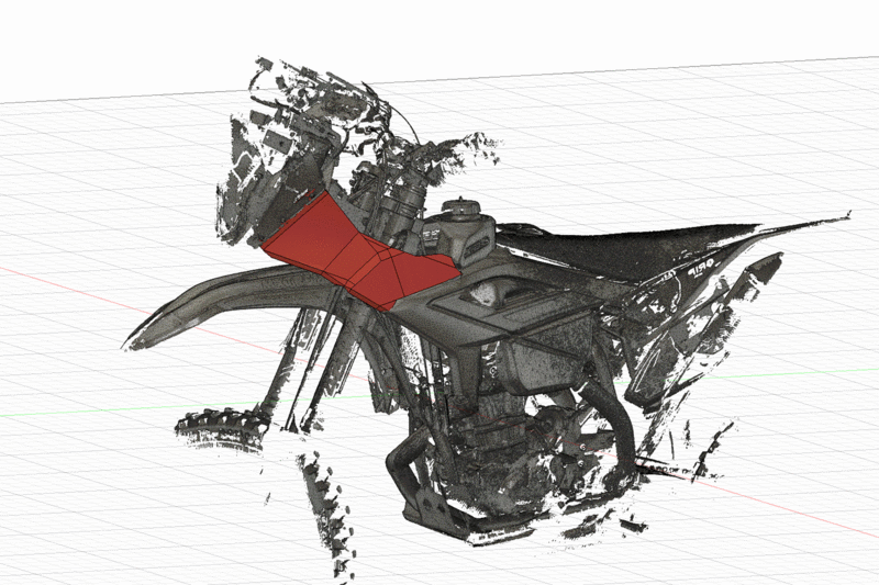 Von Jonas Englberger entwickeltes Designkonzept der Verkleidung auf Basis des Motorrad-Scans