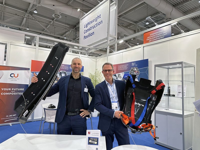 Martin Kretschmann, Composite United und Marc Bicker vom Leichtbau-Cluster der Hochschule Landshut
