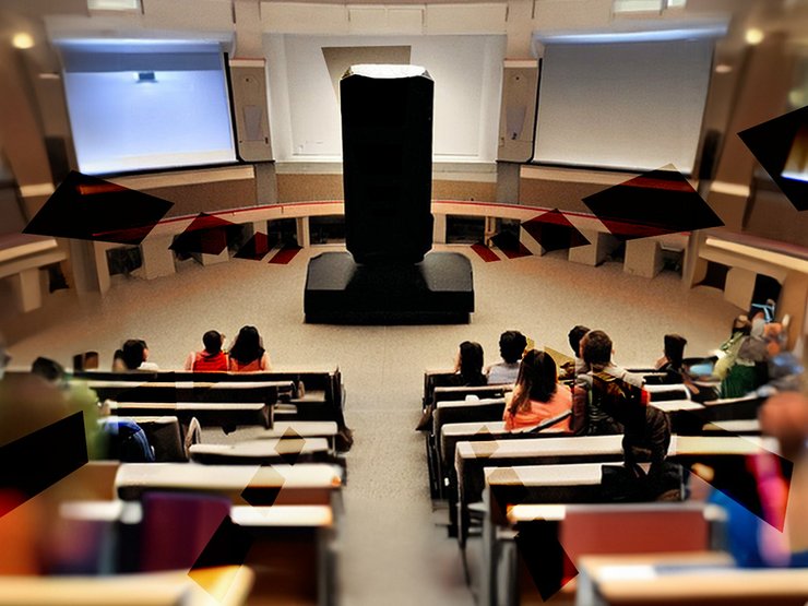 Monolith in auditorium