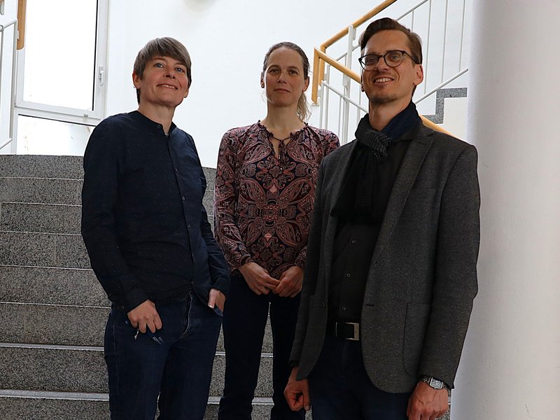Neue Mitglieder im Promotionskolleg DIWAG (v.l.n.r.): Prof. Dr. Bettina Leibetseder, Prof. Dr. Maren Martens, Prof. Dr. Matthias Laub