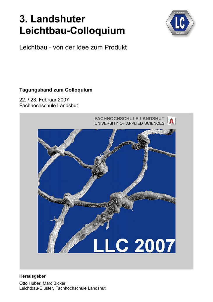 Cover Tagungsband 3. Landshuter Leichtbau-Colloquium